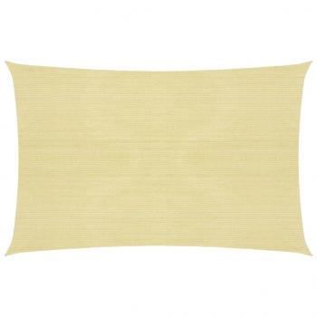 ARDEBO.de - Sonnensegel 160 g/m² Beige 2,5x4 m HDPE