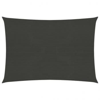ARDEBO.de - Sonnensegel 160 g/m² Anthrazit 3,5x4,5 m HDPE