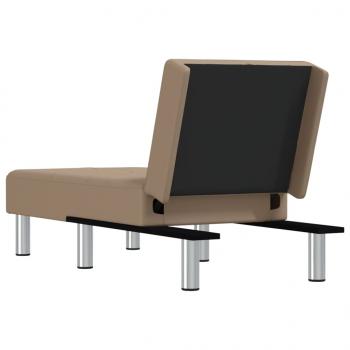 Chaiselongue Capuccino-Braun Kunstleder