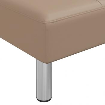 Chaiselongue Capuccino-Braun Kunstleder