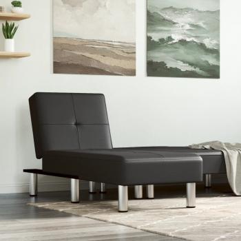 ARDEBO.de - Chaiselongue Schwarz Kunstleder