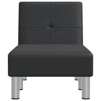 Chaiselongue Schwarz Kunstleder