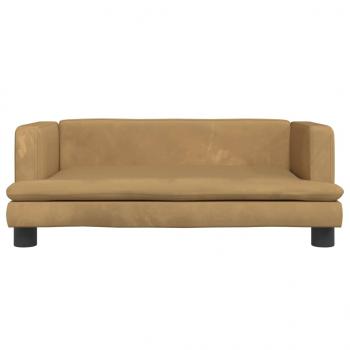 Hundebett Braun 80x45x30 cm Samt