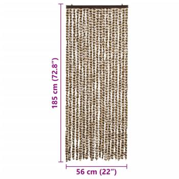ARDEBO.de - Insektenschutz-Vorhang Beige und Braun 56x185 cm Chenille