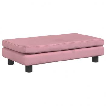 Hundebett mit Verlängerung Rosa 100x50x30 cm Samt