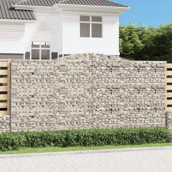 ARDEBO.de - Gabionen mit Hochbogen 3 Stk. 400x50x200/220cm Verzinktes Eisen