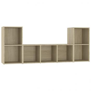 3-tlg. TV-Schrank-Set Sonoma-Eiche Holzwerkstoff