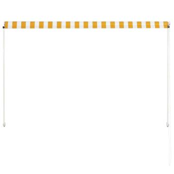 Einziehbare Markise 200×150 cm Gelb und Weiß