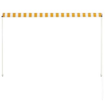 Einziehbare Markise 200×150 cm Gelb und Weiß
