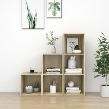 ARDEBO.de - 3-tlg. TV-Schrank-Set Sonoma-Eiche Holzwerkstoff