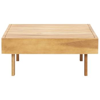 4-tlg. Garten-Lounge-Set mit Kissen Grau Massivholz Akazie