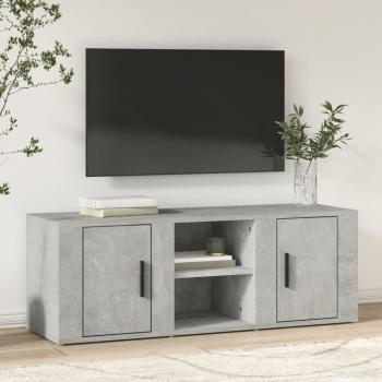 ARDEBO.de - TV-Schrank Betongrau 100x31,5x35 cm Holzwerkstoff
