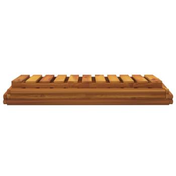 Klappregal 3 Böden Braun 70x31x63 cm Massivholz Akazie