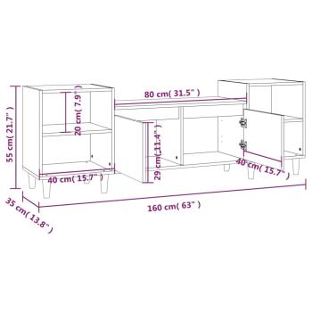 TV-Schrank Weiß 160x35x55 cm Holzwerkstoff