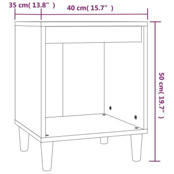 Nachttisch Betongrau 40x35x50 cm