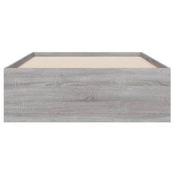 Bettgestell mit Schubladen Grau Sonoma 90x190 cm Holzwerkstoff