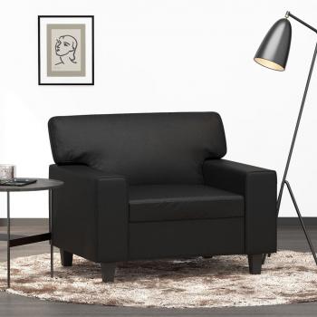 ARDEBO.de - Sessel Schwarz 60 cm Kunstleder