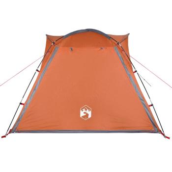 Campingzelt 4 Personen Grau und Orange Quick Release Wasserfest