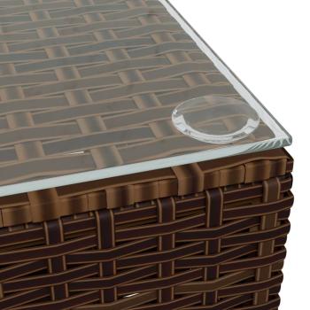 ARDEBO.de - 4-tlg. Garten-Lounge-Set mit Kissen Braun Poly Rattan