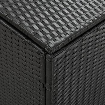 Gartenbox Poly Rattan 180x90x70 cm Schwarz