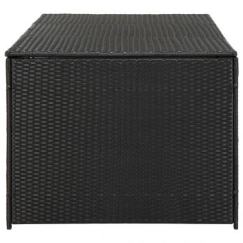 Gartenbox Poly Rattan 180x90x70 cm Schwarz