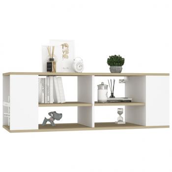 TV-Wandschrank Weiß Sonoma-Eiche 102x35x35 cm Holzwerkstoff
