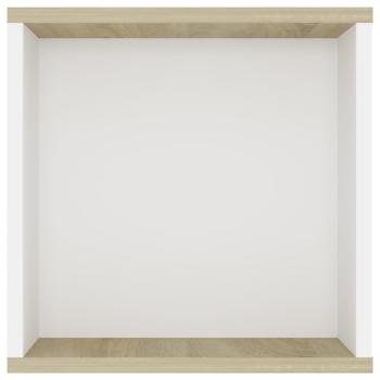 TV-Wandschrank Weiß Sonoma-Eiche 102x35x35 cm Holzwerkstoff