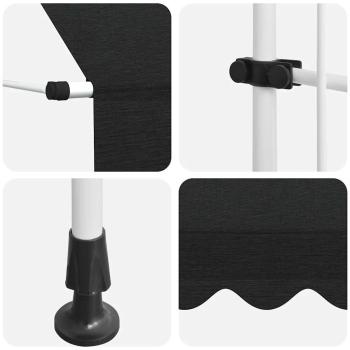 Einziehbare Markise Handbetrieben 150 cm Anthrazit