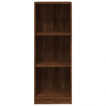 Bücherregal 3 Fächer Braun Eichen-Optik 40x24x109 cm