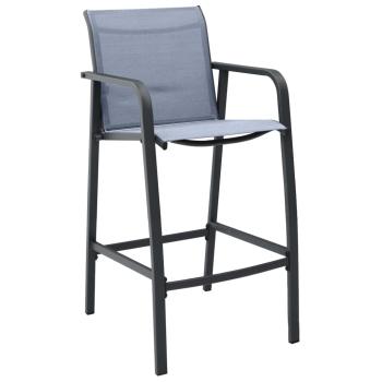 7-tlg. Gartenbar-Set Schwarz und Grau