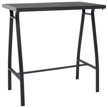 7-tlg. Gartenbar-Set Schwarz und Grau