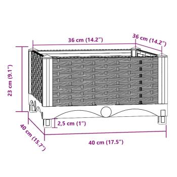 Hochbeet 40x40x23 cm Polypropylen