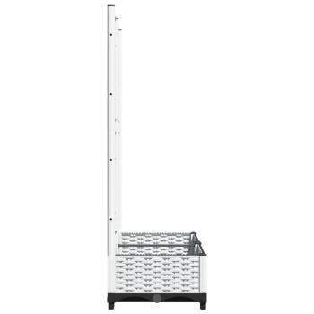 Pflanzkübel mit Rankgitter Weiß 80x40x121,5 cm PP