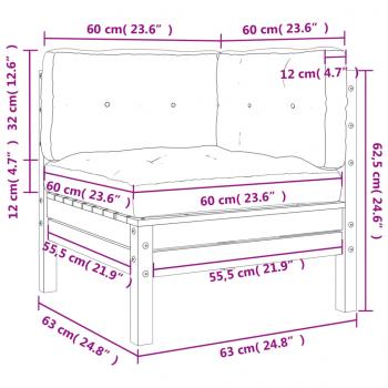 Garten-Ecksofa mit Kissen Kiefernholz Imprägniert