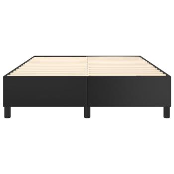 Bettgestell Schwarz 140x190 cm Kunstleder