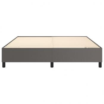 Bettgestell Grau 180x200 cm Kunstleder