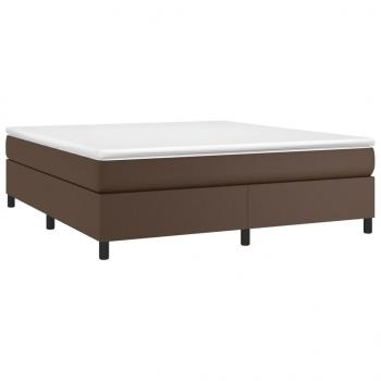 Bettgestell Braun 160x200 cm Kunstleder