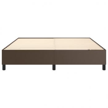 Bettgestell Braun 160x200 cm Kunstleder