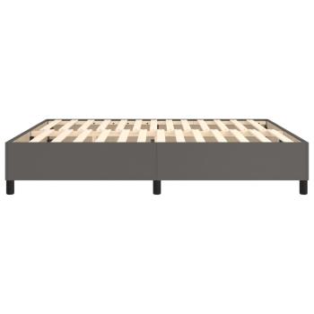 Bettgestell Grau 160x200 cm Kunstleder