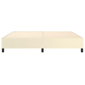 Bettgestell Creme 200x200 cm Kunstleder