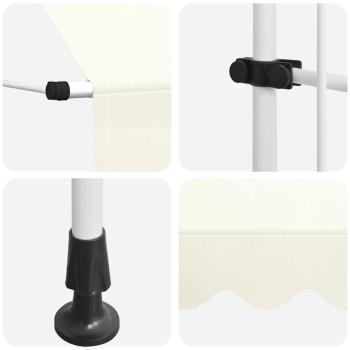 Einziehbare Markise Handbetrieben 150 cm Cremeweiß