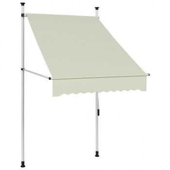 ARDEBO.de - Einziehbare Markise Handbetrieben 100 cm Creme