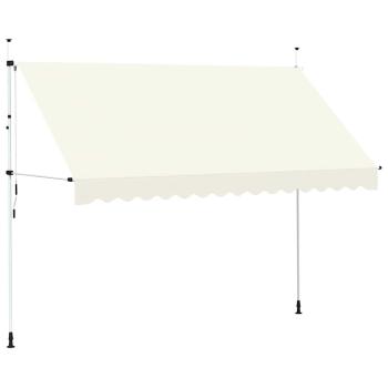 Einziehbare Markise Handbetrieben 350 cm Cremeweiß