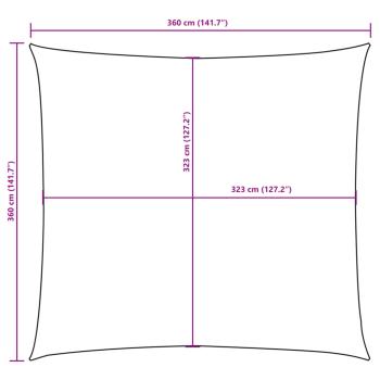 Sonnensegel Oxford-Gewebe Quadratisch 3,6x3,6 m Taupe
