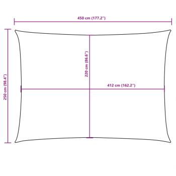 Sonnensegel Oxford-Gewebe Rechteckig 2,5x4,5 m Creme