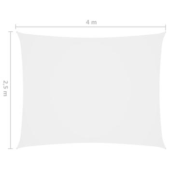 Sonnensegel Oxford-Gewebe Rechteckig 2,5x4 m Weiß