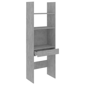 ARDEBO.de - Bücherregal Betongrau 60x35x180 cm Holzwerkstoff