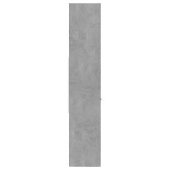 Bücherregal Betongrau 60x35x180 cm Holzwerkstoff