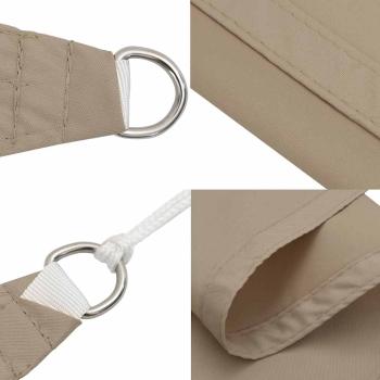 Sonnensegel Oxford-Gewebe Rechteckig 3x6 m Taupe