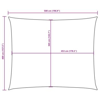 Sonnensegel Oxford-Gewebe Rechteckig 4x5 m Taupe